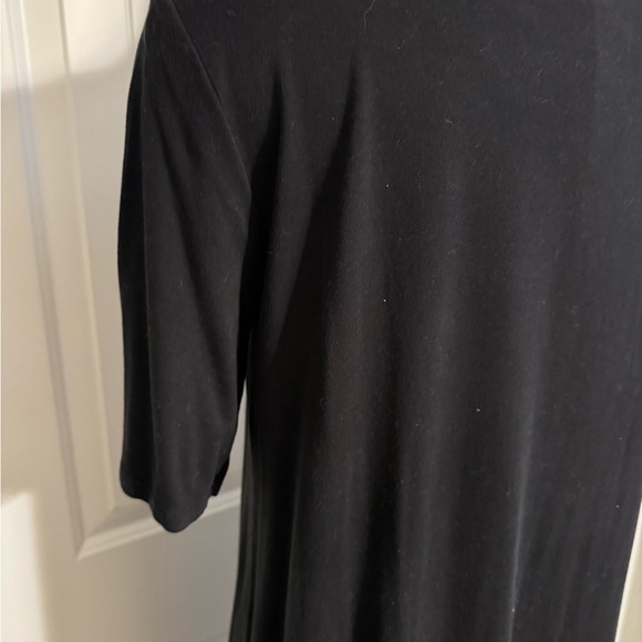 Eileen Fisher Medium mid length short sleeve black dresss - Picture 6 of 8